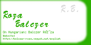 roza balczer business card